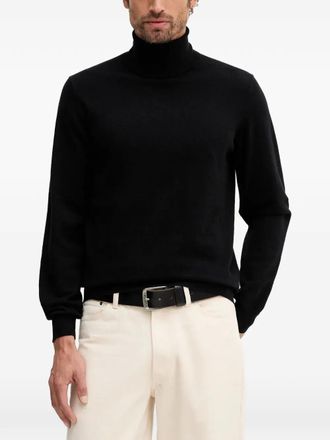 Geox logo-palque roll-neck sweater - Black