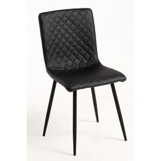 Regalos Miguel Sillas Comedor - Silla Rom Polipiel - Negro