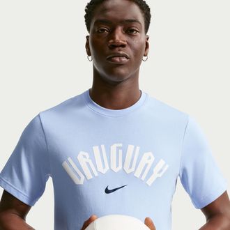 Nike Uruguay Primary Nike Mens Dri-FIT Soccer T-Shirt in Blue | IO4750-425
