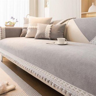 No Brand Alfombras Para Sof&aacute; De 3 Plazas, Manta Tejida, Alfombras Vers&aacute;tiles Para Sof&aacute;s, Alfombras Para Sof&aacute;s, Sof&aacute;s Cama Y Sillones (gris, 70 X 70 Cm (27 X 27