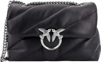 Pinko Classic Love Puff Maxi Bag - Dames - Schoudertassen - Zwart - ONE Size - Leer - Tassen