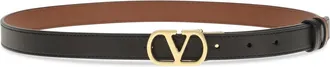 Valentino Garavani Womens Smooth Leather Reversible Belt Drn Lamb Ovis Aries E Braces