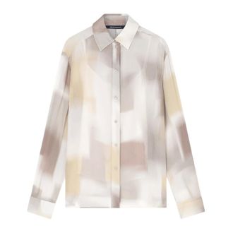 A|X Armani Exchange Shirts, female, Beige, Size: XL Viscose Shirt