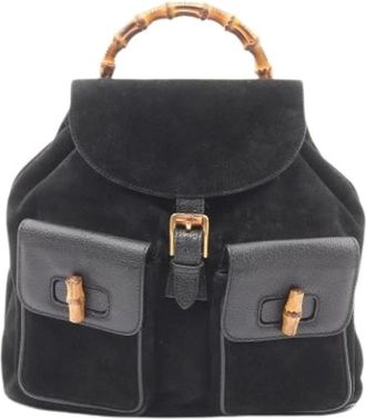 Gucci Pre-owned Backpacks, female, Black, Size: ONE SIZE Pre-owned Vintage Backpack