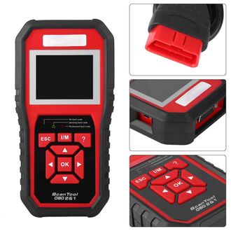 OEM Compatible Con El Esc&aacute;ner De Diagn&oacute;stico Automotriz Kw850 Obdii/eobd, Pantalla Negra/roja De 20 Cm