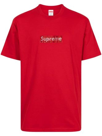 SUPREME T-shirt con logo Supreme x Swarovski - Rosso