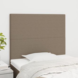 vidaXL Cabeceros 2 Unidades De Tela Gris Taupe 100x5x78/88 Cm Vidaxl