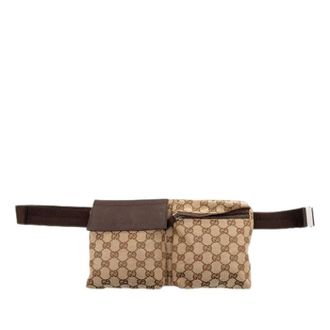 Gucci Pre-owned Belt Bags, female, Beige, Size: ONE SIZE Pre-owned Canvas Belt Bag