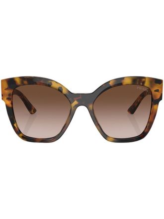 Prada Occhiali da sole cat-eye tartarugati - Verde