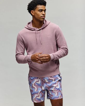 Psycho Bunny Mens Banks Knit Hoodie 504 MAUVE SHADOWS / XXXL