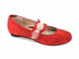 BeautiFeel Womens Iris Slip-On Shoes In Dark Red Suede
