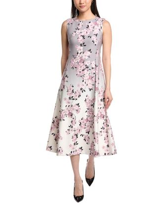 Anne Klein Printed Scuba Midi Dress