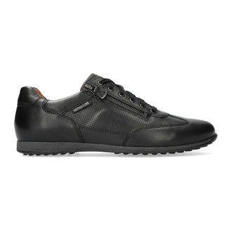 Mephisto Leon Herensneaker - Heren - Sneakers - Zwart - 39 EU - Leer - Schoenen