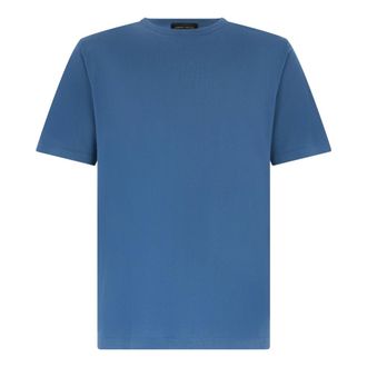 Roberto Collina T-Shirts, male, Blue, Size: 2XL Cotton T-shirt