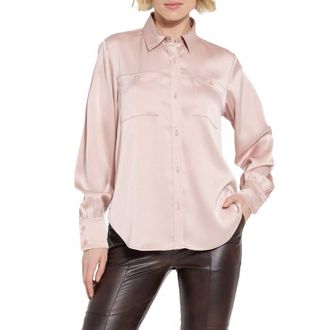 Lyss&eacute; Zoe Utility Boho Blouse In Antique Rose