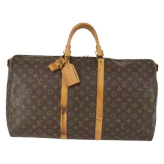 Louis Vuitton Pre-owned Weekend Bags, unisex, Brown, Size: ONE SIZE Pre-owned Canvas Weekend Bag