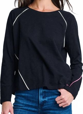 Lisa Todd Piping Hot Long Sleeve Tee - Plus In Black