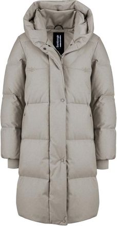 Bomboogie Lange Gewatteerde Donsjas - Dames - Dons jassen - Grijs - M - Polyester - Jassen