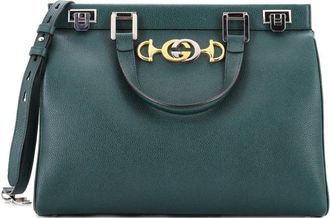 Gucci Zumi Top Handle Bag Leather Medium satchel - Groen