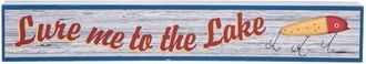 Beachcombers Lure Me To The Lake Fishing Lure Lakehouse Wall Sign 15.9 in Red at Nordstrom, Size Medium