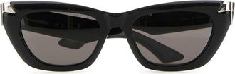 Alexander McQueen Womens Occhiale Acetate Punk Rivet Sunglasses Black