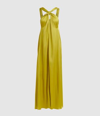 Essentiel Robe Longue Jaycee Jaune