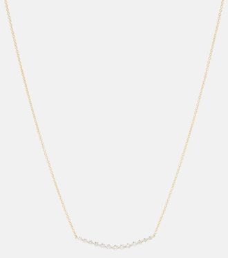 Anita Ko Crescent 18kt yellow gold necklace with diamonds