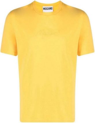 Moschino Stijlvol T-shirt - Heren - T-shirts - Geel - L - Katoen - Tops