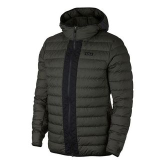 Nike LeBron James Athleisure Casual Sports Stay Warm hooded down Jacket Dark Green 927217-355