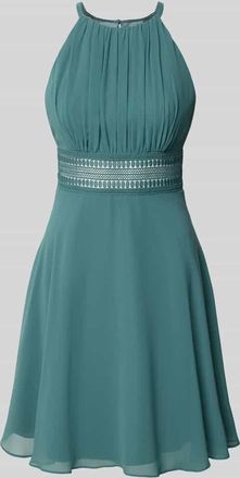 Jake*s Cocktailkleid mit Neckholder in Schilf Melange, Gr&ouml;&szlig;e 32