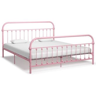vidaXL Giroletto Rosa in Metallo 180x200 cm - Vidaxl