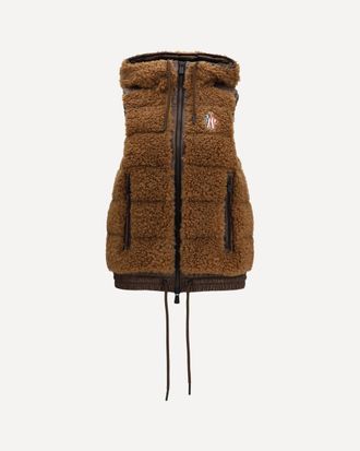 Moncler Wool-effect padded zip-up Vest Female XS