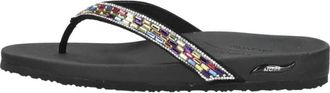 Skechers Arch Fit Meditation - Dames - Slippers - Zwart - 42 EU - Schoenen
