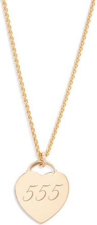 Set & Stones Alice Angel Numbers Pendant Necklace in Gold /555 at Nordstrom