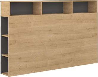 Home Heavenly Cabecero 160 cm con 9 huecos almacenaje en roble hamilton y gris