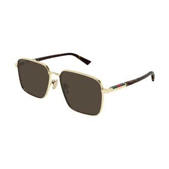 Gucci Zonnebril - Heren - Zonnebrillen - Geel - 60 MM - Nylon - Accessoires