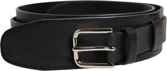 Dolce & Gabbana Klassieke leren riem met metalen gesp - Heren - Riemen - Zwart - ONE Size - Leer - Accessoires