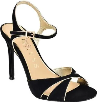 Guess Chaylen Leather Sandal in Black at Nordstrom, Size 8.5
