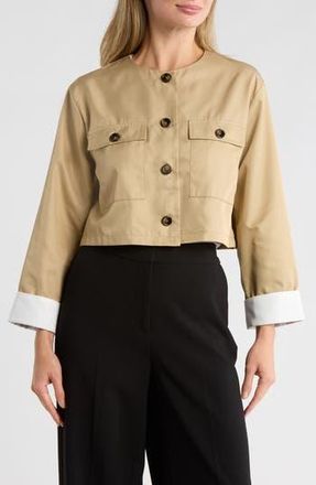 Area Stars Emi Cuffed Crop Jacket in Tan at Nordstrom Rack, Size X-Small