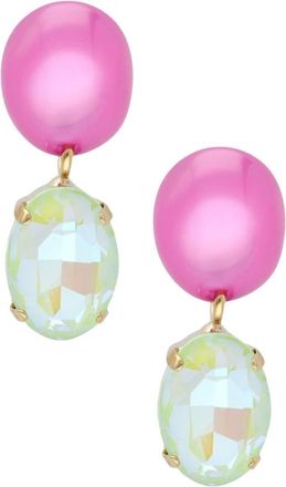Lott. Gioielli Oval Strass Pendant M - Dames - Oorbellen - Veelkleurig - ONE Size - Accessoires