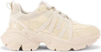 Kurt Geiger Womens Laya Sneakers - White Fabric - Size UK 5