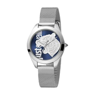 Just Cavalli Watches, female, Gray, Size: ONE SIZE Silver Womens Fashion Watch