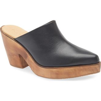 Cordani Pointed Toe Platform Mule in Black Leather at Nordstrom, Size 9