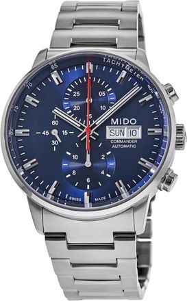 Mido Commander Chronograph Blue Dial Steel Mens Watch M016.414.11.041.00