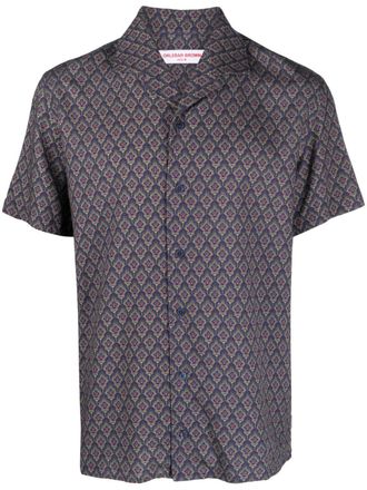 Orlebar Brown graphic-print shirt - Blue