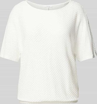 OPUS T-Shirt mit Strukturmuster Modell Sedoni in Offwhite, Größe 40