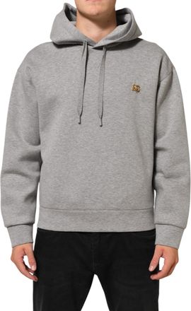 Dolce & Gabbana Gray Logo Cotton Hooded Sweatshirt Mens Sweater (Pre-Owned)