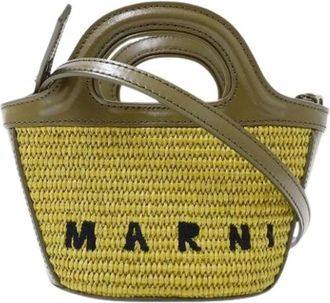 Marni Bolso de hombro de rafia Pre-owned - Pre-owned - Mujer - Verde - ONE SIZE