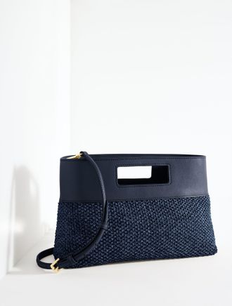 Talbots Rectangular Raffia Clutch - Blue - 001 Talbots