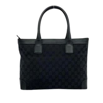 Gucci Pre-owned Canvas Leather Tote Bag - Pre-owned - Mujer - Negro - ONE SIZE